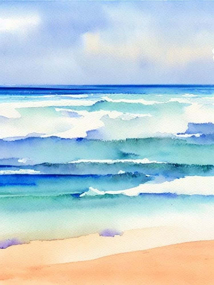 Greenmount Beach 2, Australia Watercolour