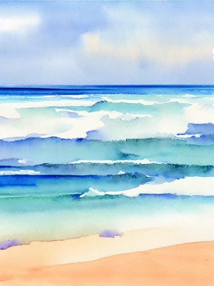 Greenmount Beach 2, Australia Watercolour