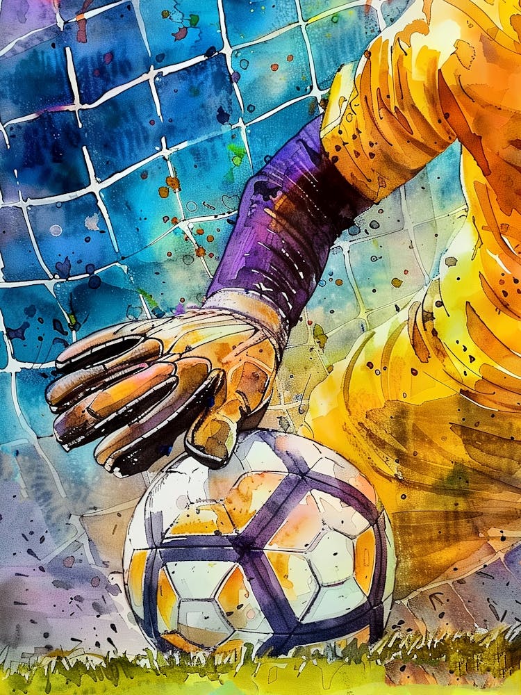 Football Player Watercolor Art (5)