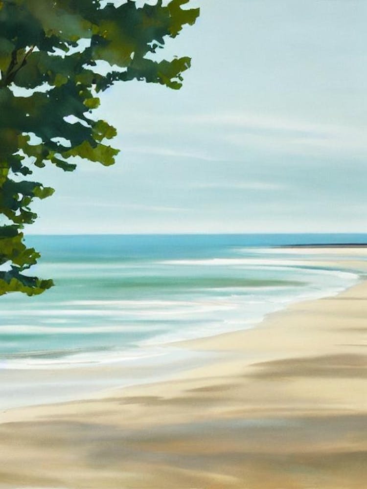 Formby Beach, Merseyside Contemporary Illustration 2