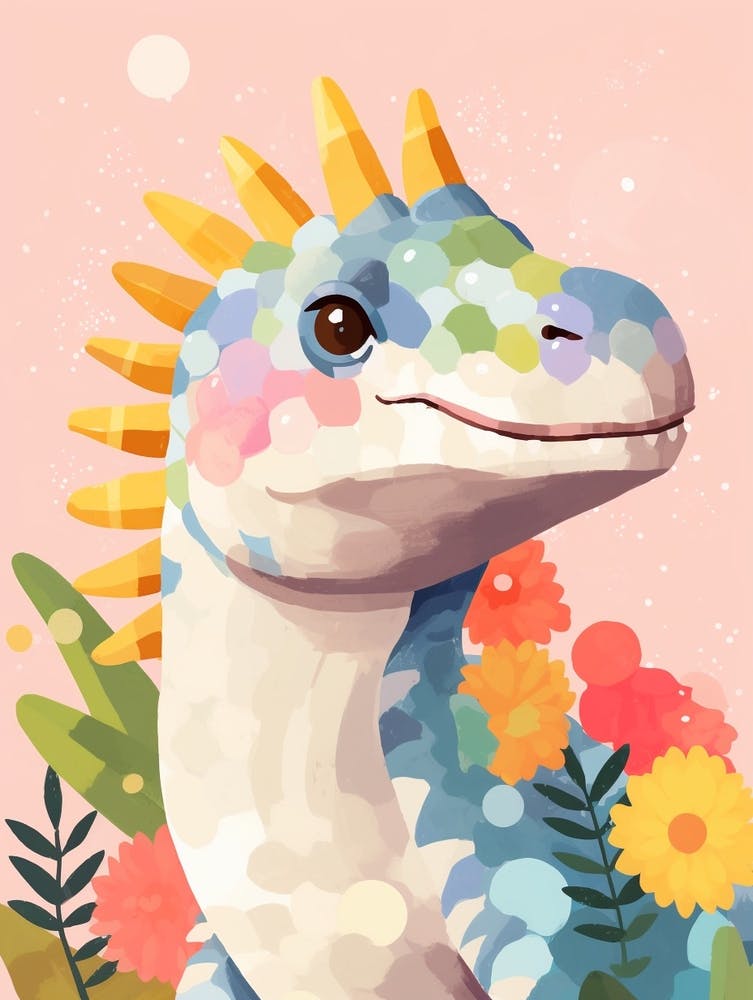 Colourful Dinosaur Stegoceras 1