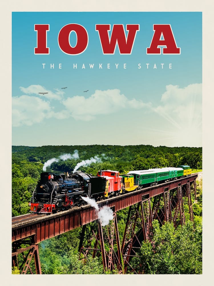 Iowa Travel Poster