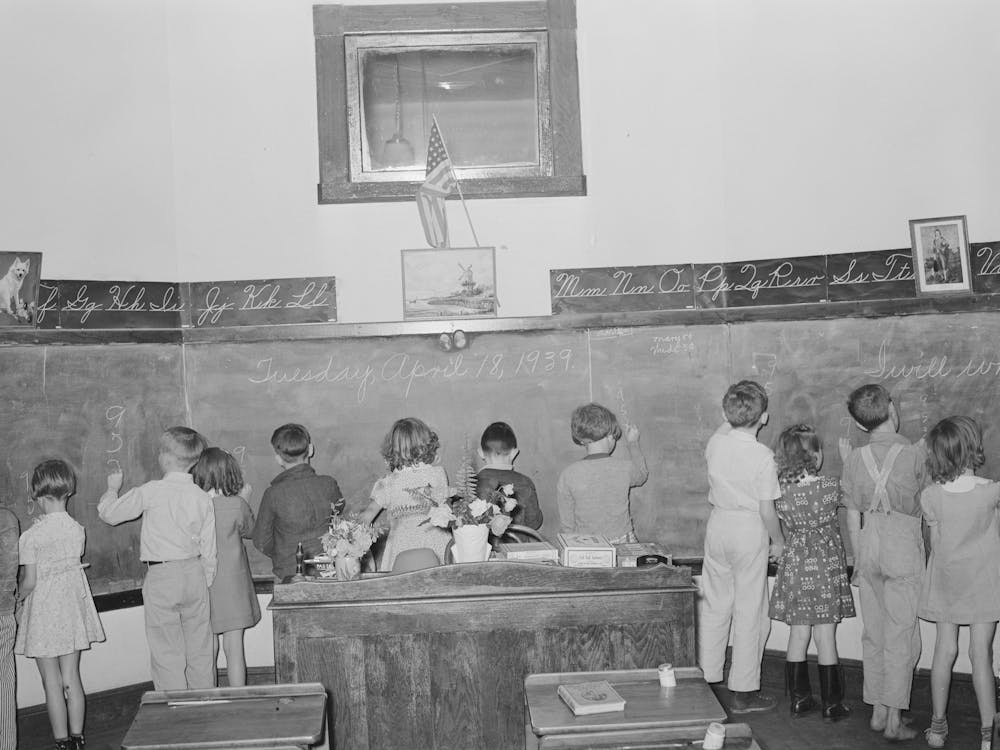 Arithmetic Class, Grade School, San Augustine, Texas By Russell Lee