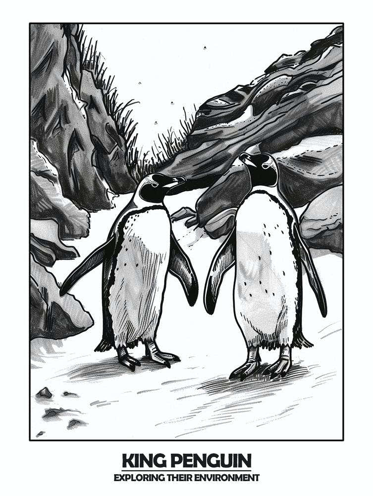Penguin Exploring Their Environment Poster 3