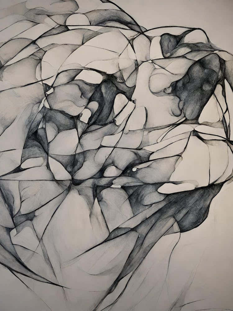 Abstract Drawing Of A Lion