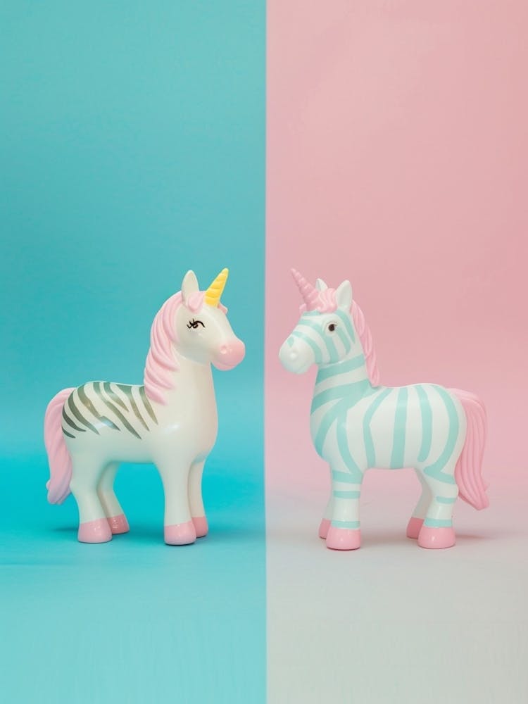 Pastel Zebra Unicorn Friends