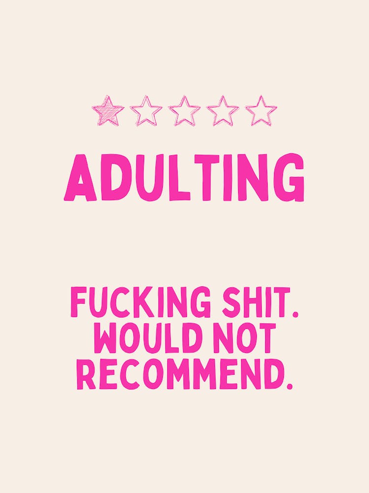 Adulting | Hot Pink and Cream