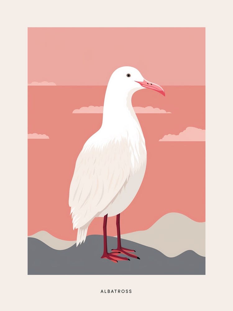 Minimalist Albatross 1 Bird Poster