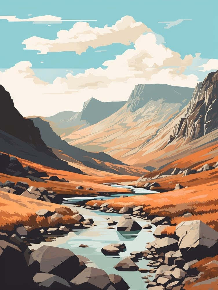 Snowdonia National Park Wales 2 Hiking Trail Landscape