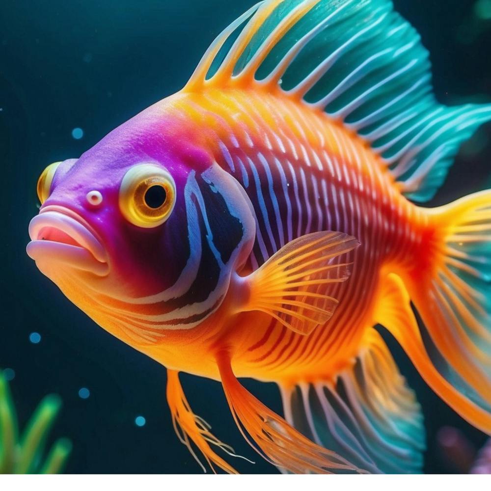 Colorful Fish In The Aquarium