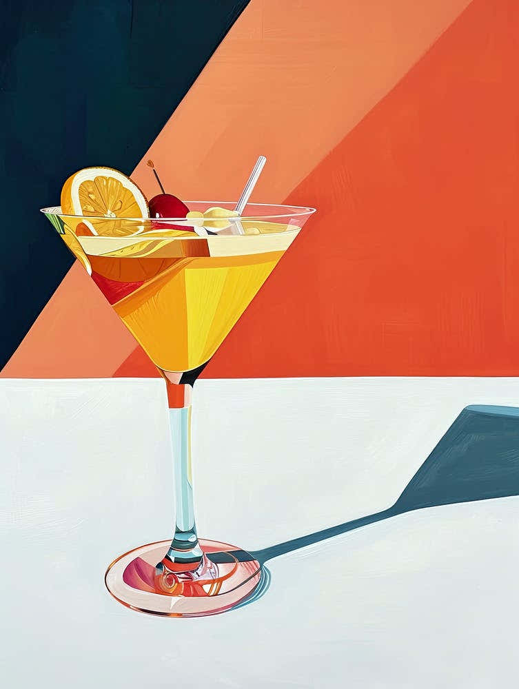 Vibrant Vintage Verve: Atomic Cocktail