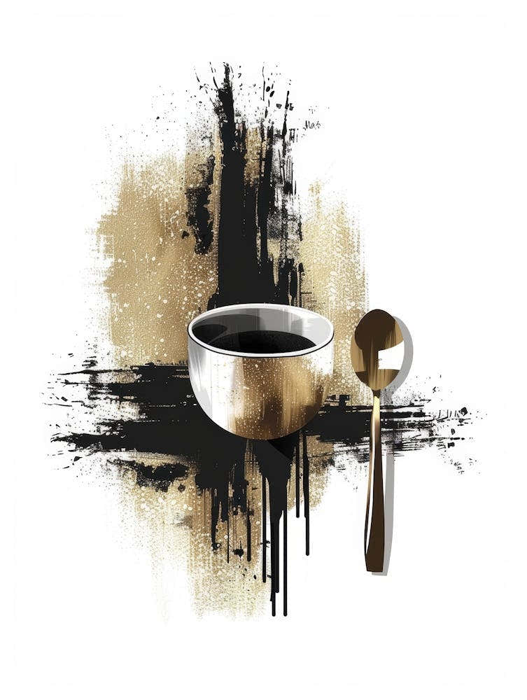 Cup Of Coffee With Spoon