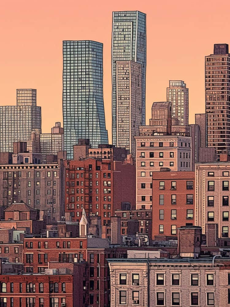 New York United States Travel Illustration 8