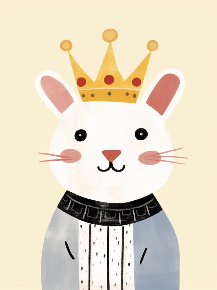 Little Mouse 3 Wearing A Crown