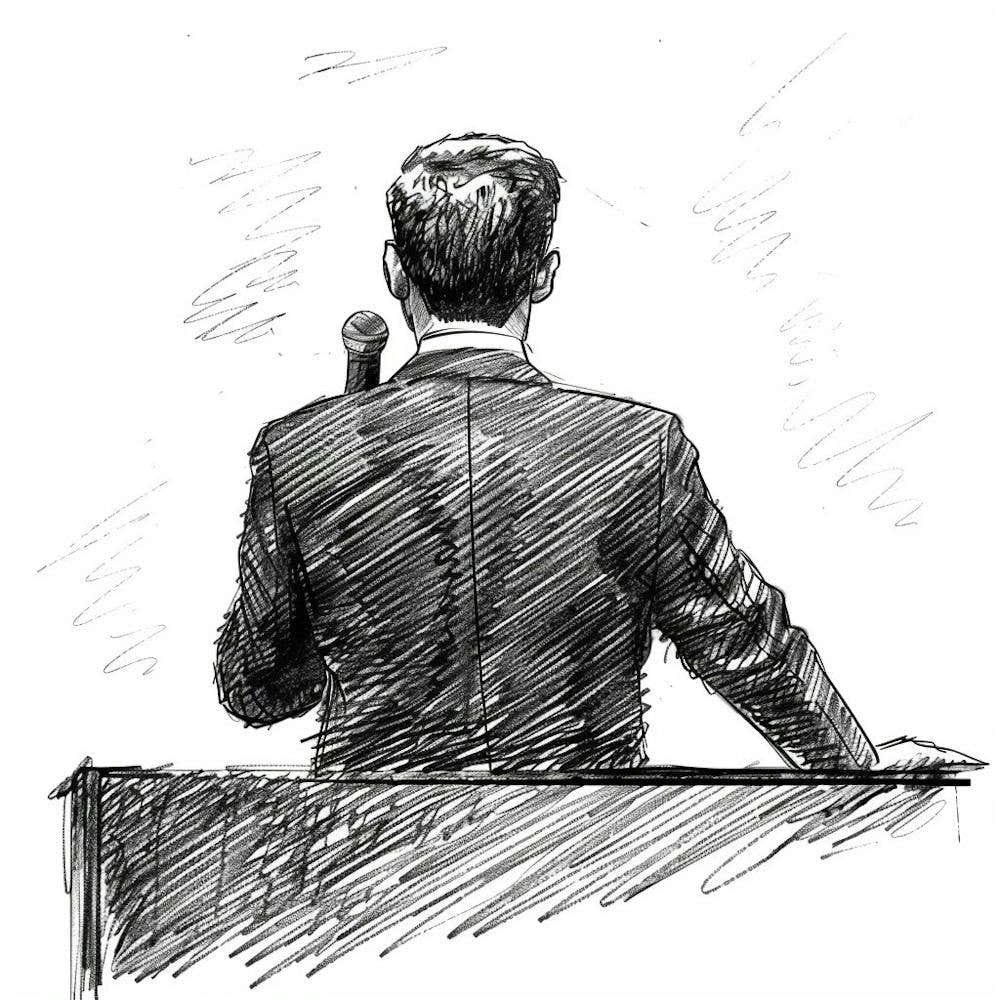 Man Giving A Speech 2