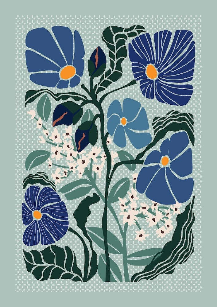 Klimts Would Love These Flowers Light Blue