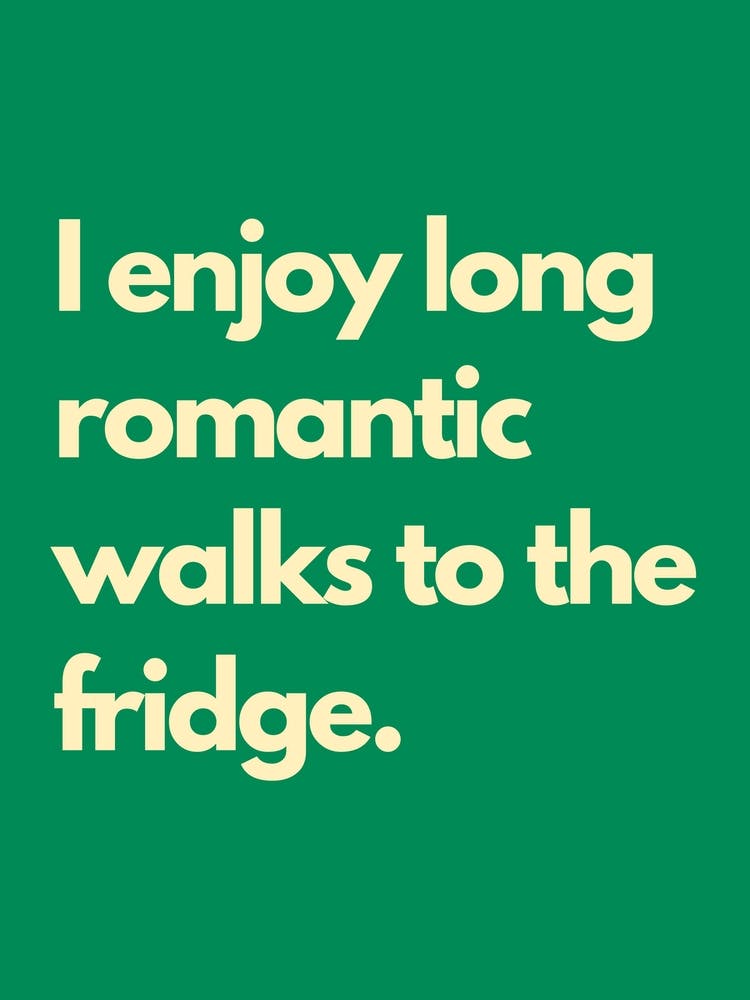 Romantic Walks Green Kitchen Typography
