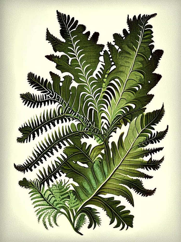 Royal Fern 2 Vintage Botanical Poster