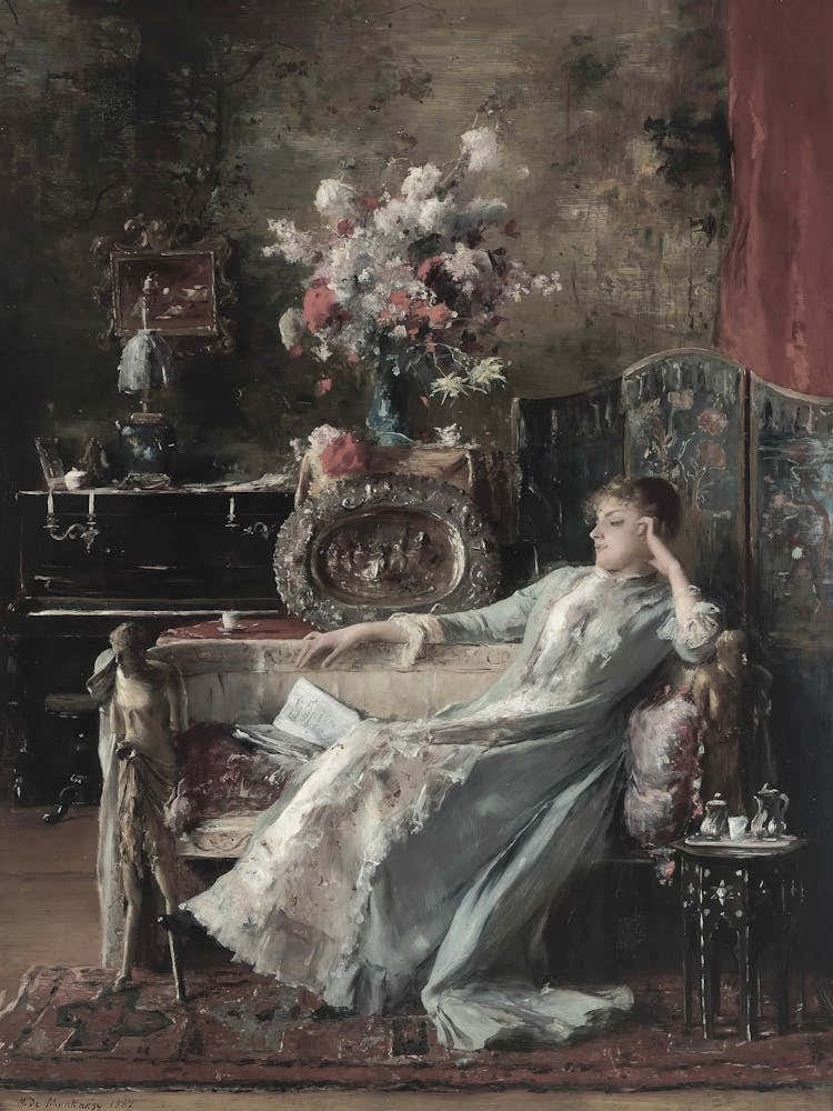 Lady In A Blue Dress