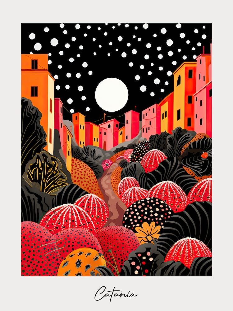 Poster Of Catania, Italy, Illustration In The Style Of Pop Art 4