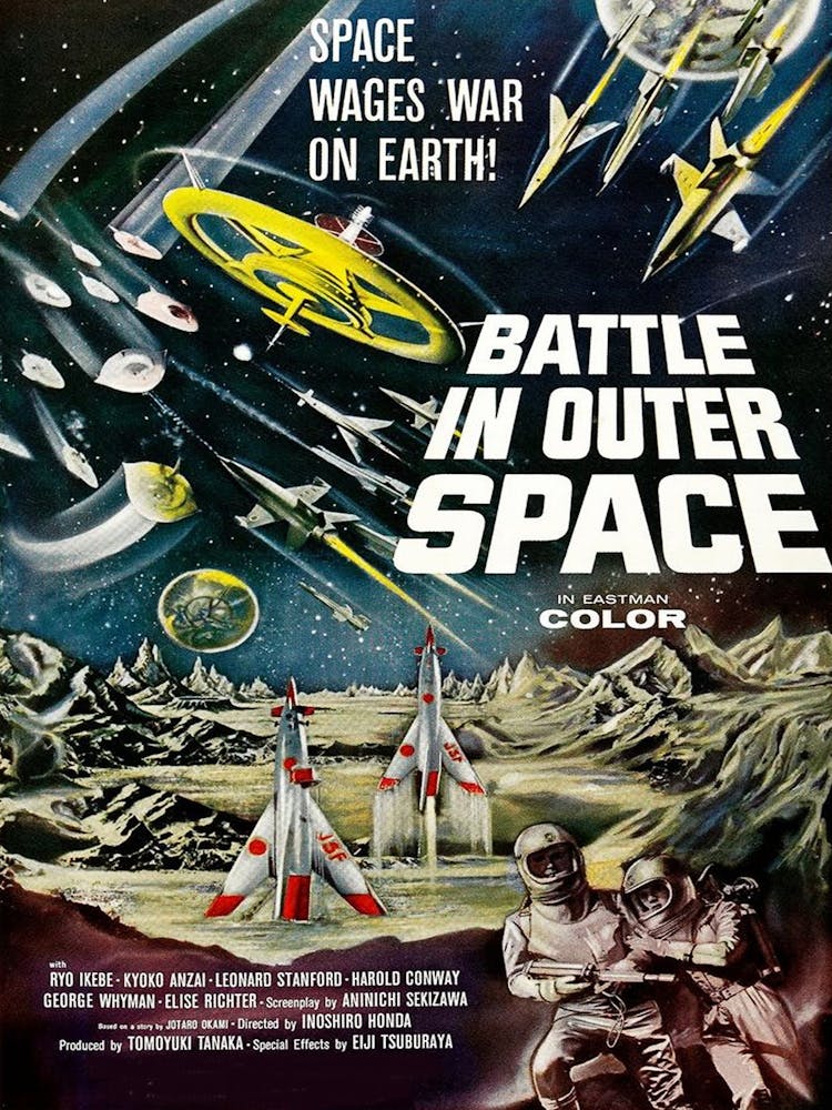 Scifi Movie Poster, Battle In Space