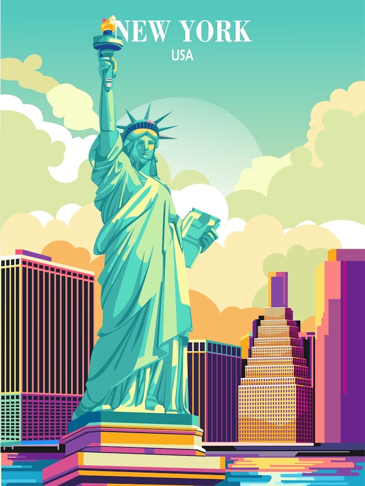 Travel Poster New York Usa