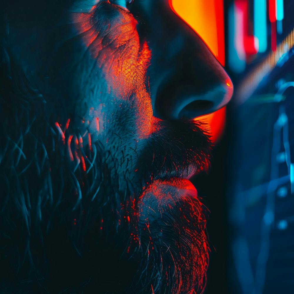 Man Looking At A Computer Screen 1