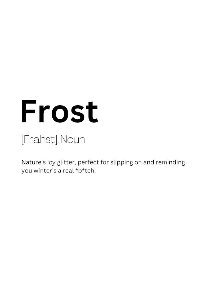 Frost Definition Meaning