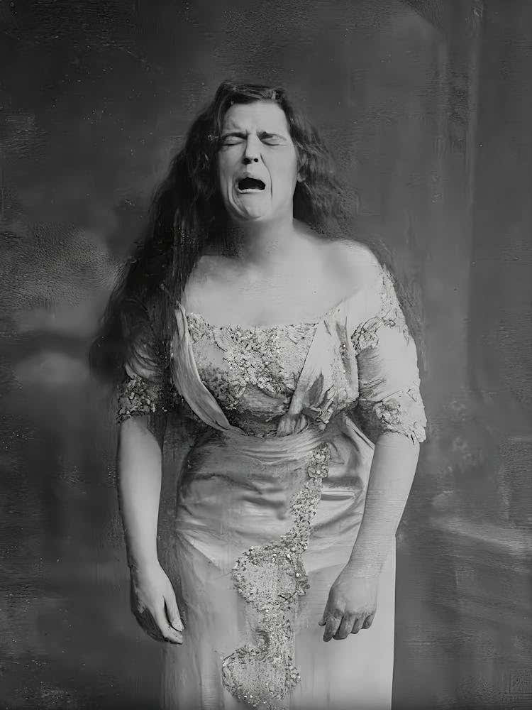 Funny Photo Taken During Mid Sneeze Wall Art, Vintage Victorian Woman, Black And White Print, Retro Print, Humor Poster, Entry Room Decor