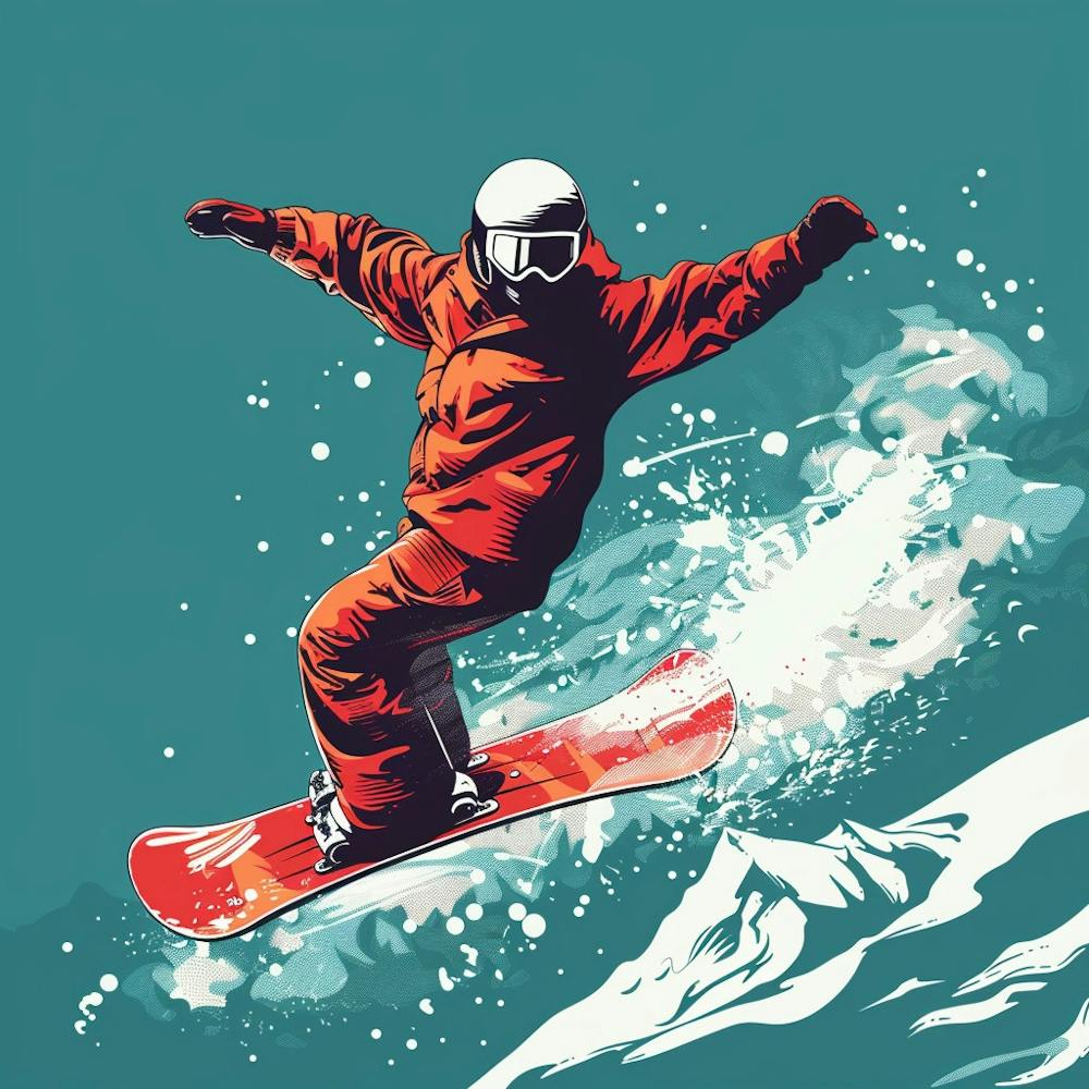 Snowboarder In The Air 2