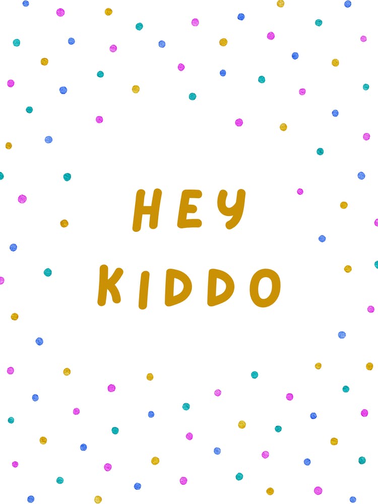 Hey Kiddo children’s nursery print