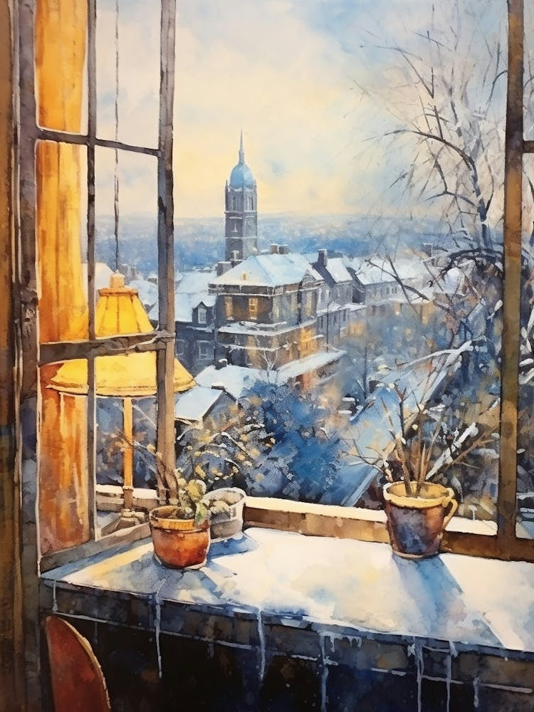 Winter Cityscape Quebec City Canada 2