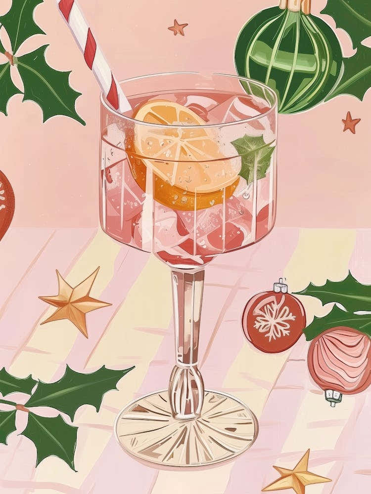 Christmas Pink Cocktail