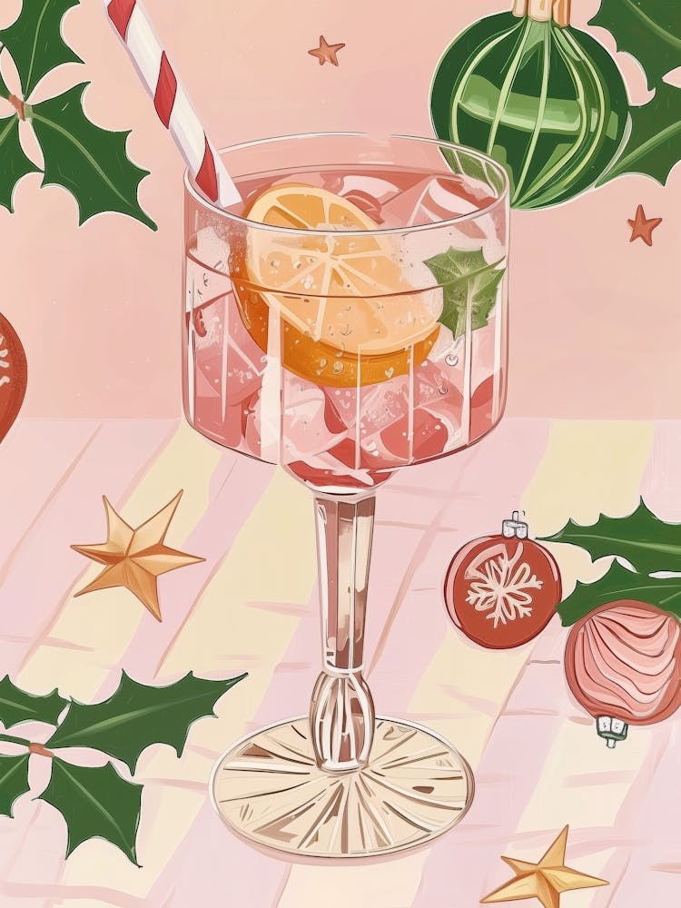 Christmas Pink Cocktail