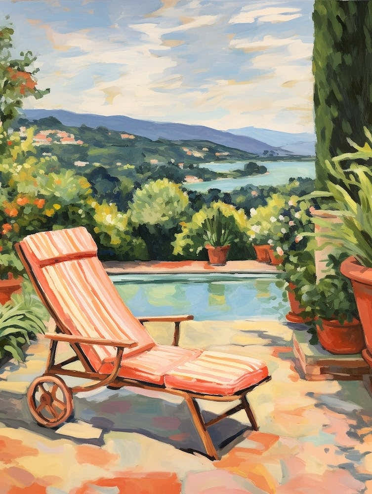 Sun Lounger By The Pool In Lucca Italy 2