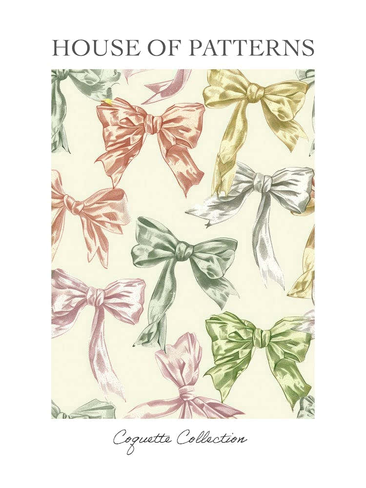 Coquette In Sage And Pink3 Pattern Poster