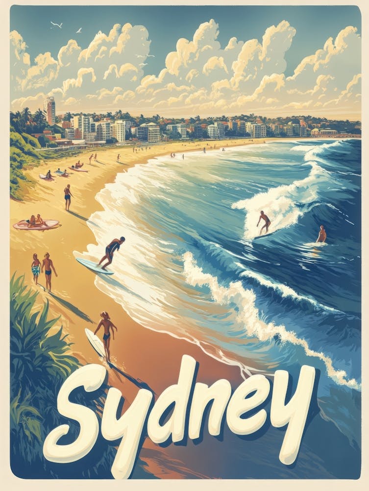 Aihrgdesign A Classic 1960s Travel Poster For Sydney