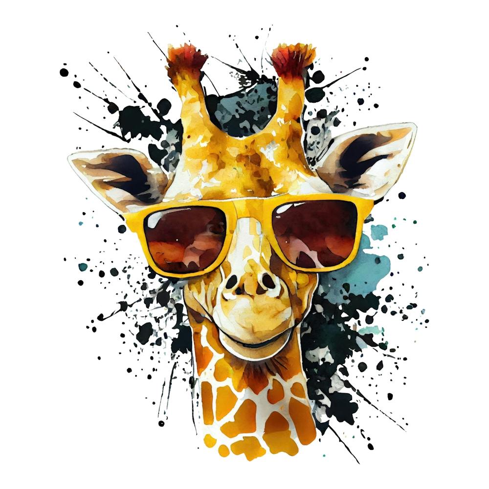 Watercolor Cute Giraffe