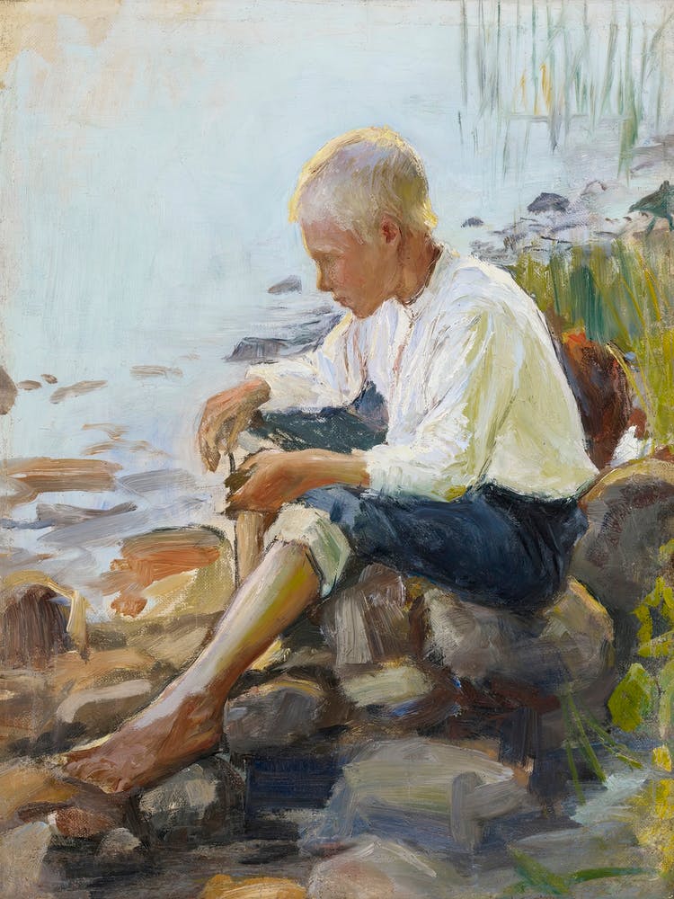 Boy On The Shore (1891 - 1893), Pekka Halonen