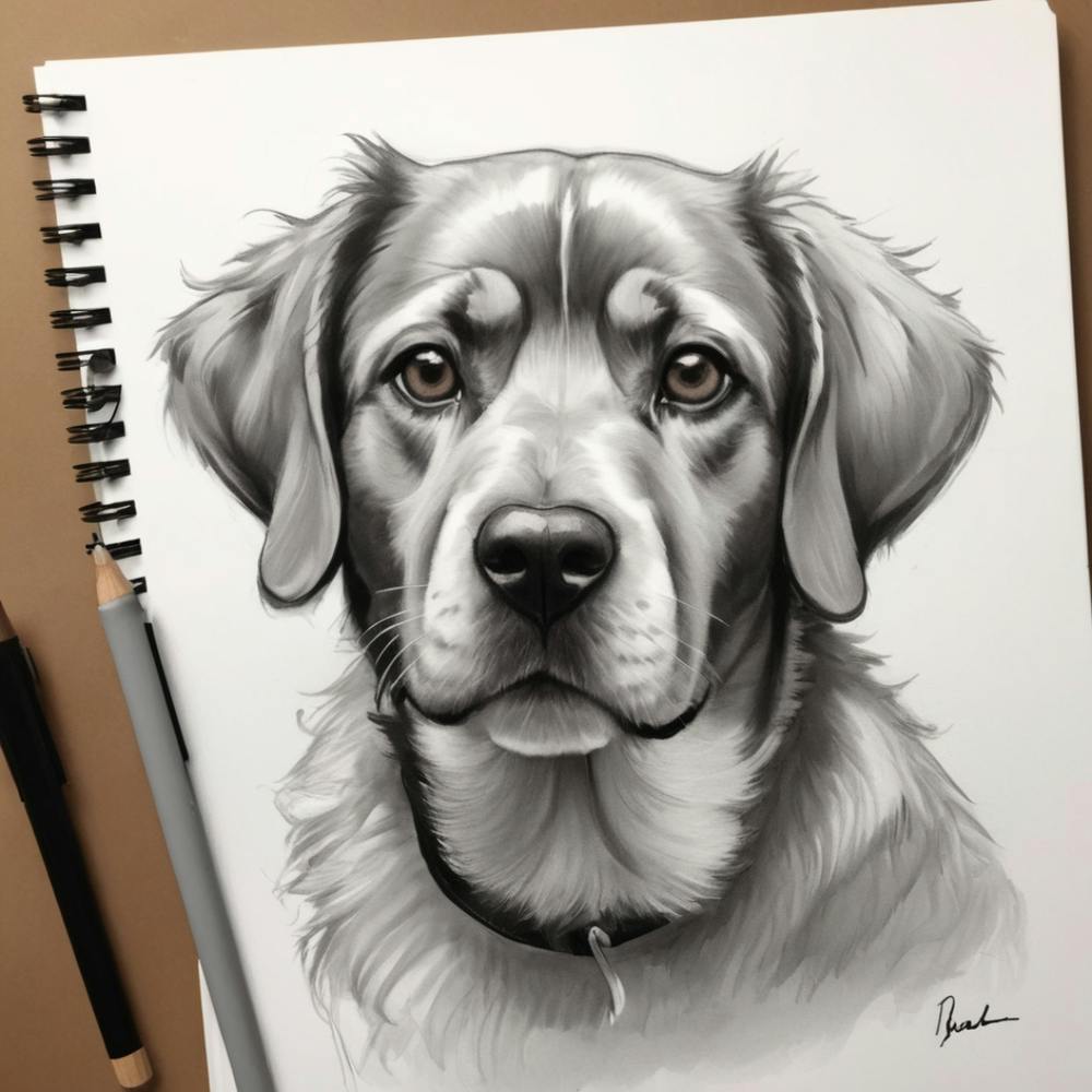 Golden Retriever Drawing