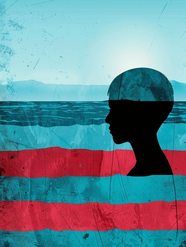 Man'S Head In The Water