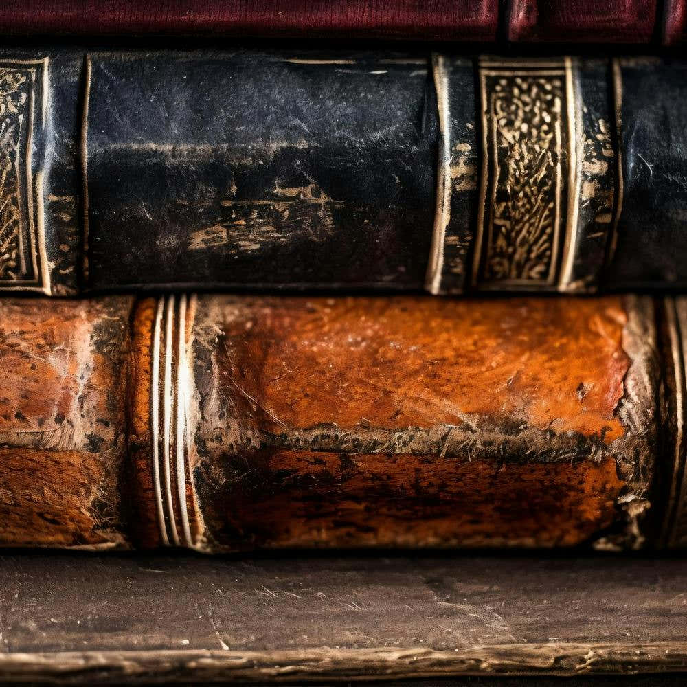 Old Books On A Shelf