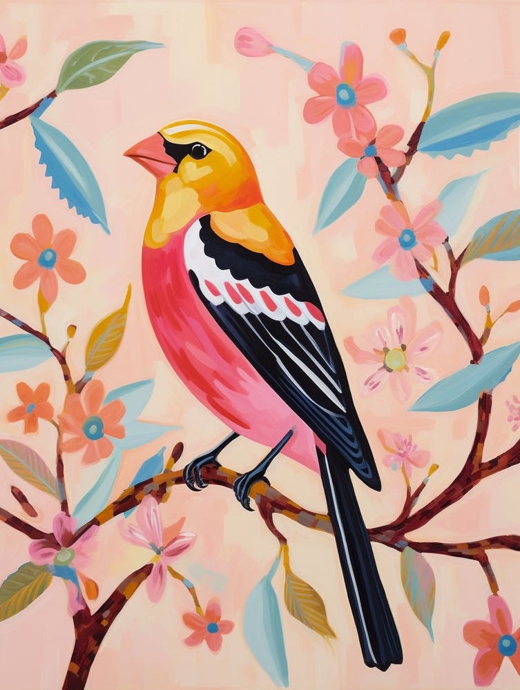 Pink Scandi American Goldfinch 4