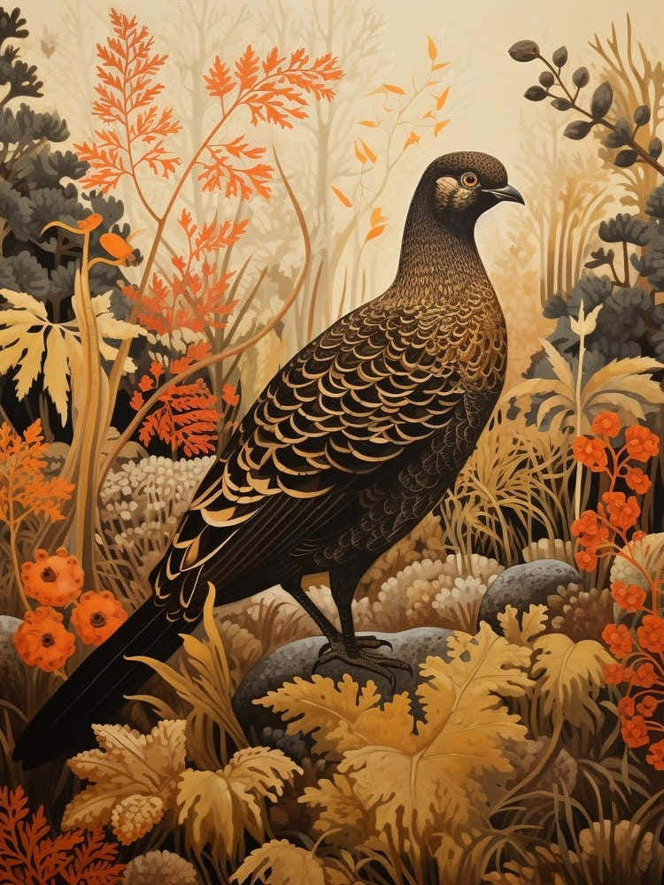 Dark And Moody Botanical Grouse 1