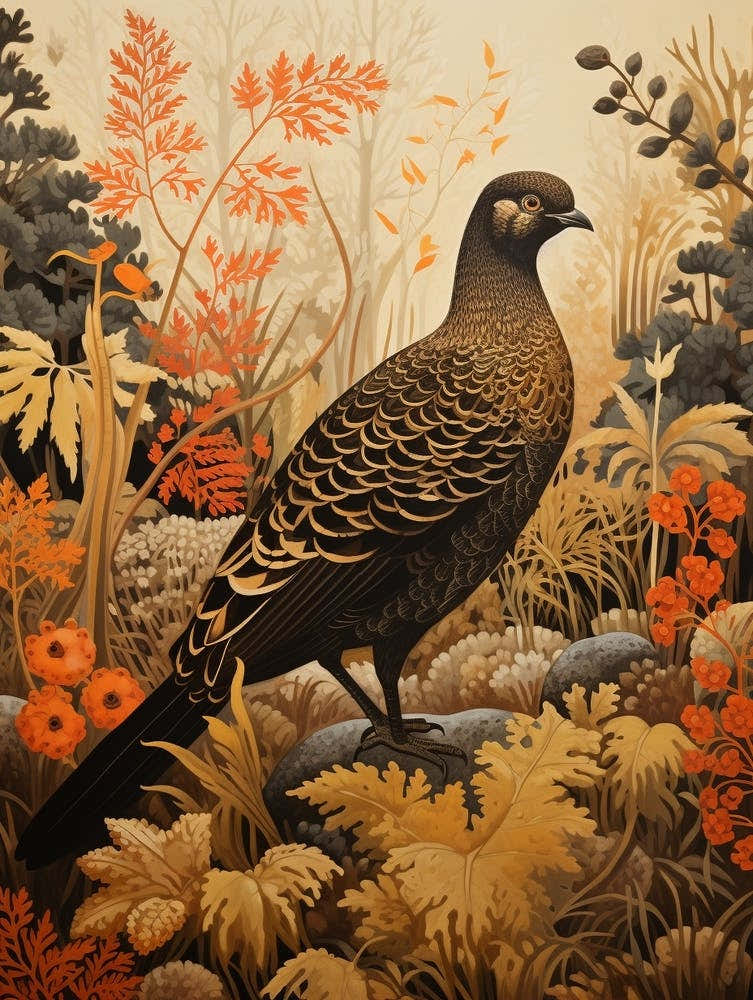 Dark And Moody Botanical Grouse 1