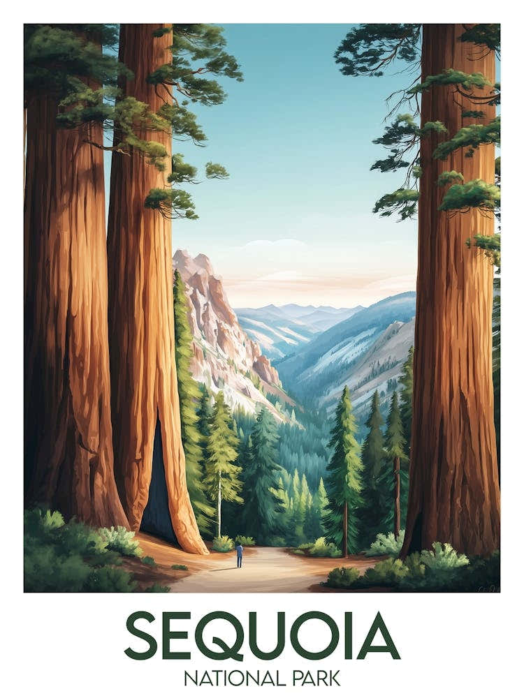 Affiche de voyage Sequoia National Park