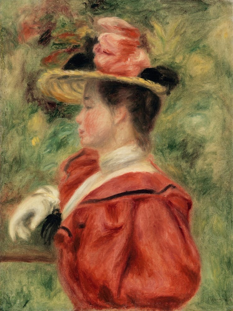 Woman With Glove, Pierre Auguste Renoir
