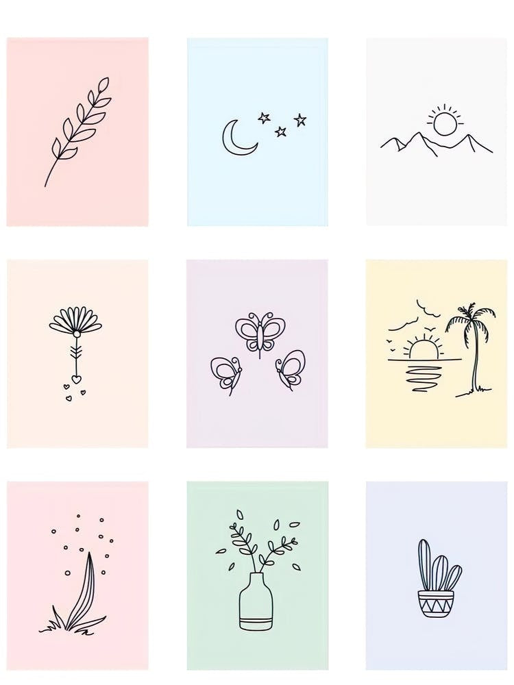 Set Of Hand Drawn Icons