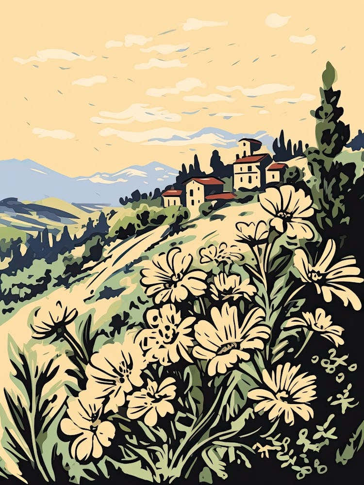 Tuscany, Flower Collage 1