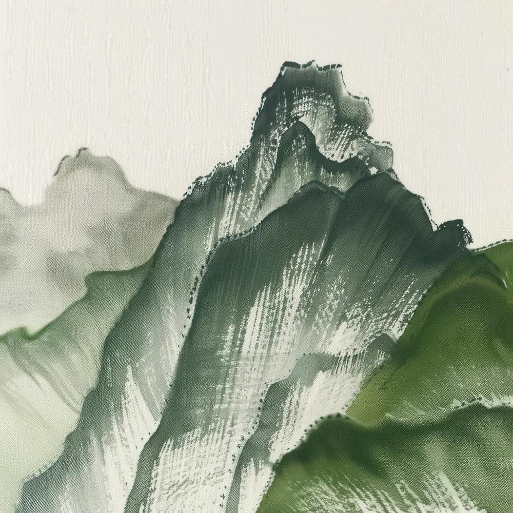 Japanese Watercolour Of Mount Nikko Shirane 4